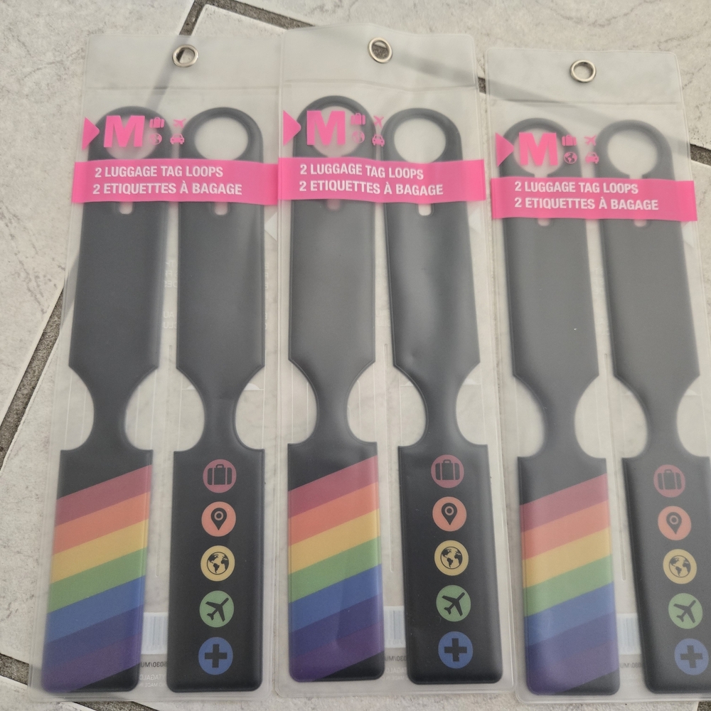 Rainbow Luggage Tag Loops